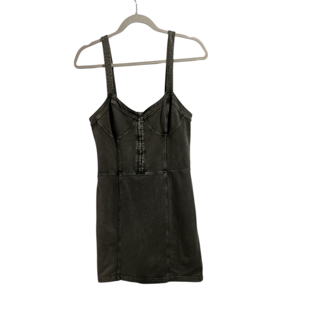 Intimately Free People Faded Black Comfy Corset Dresx adjustable straps